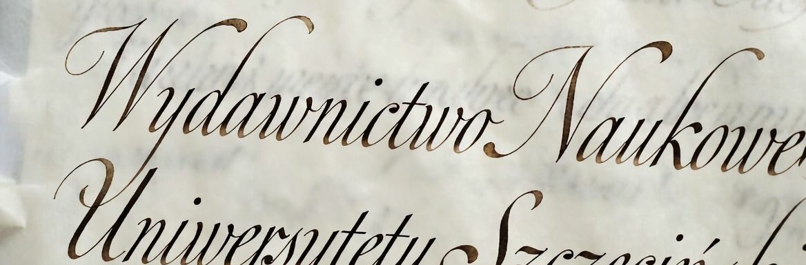 Tło z napisem Wydawnictwo Naukowe Uniwersytetu Szczecińskiego